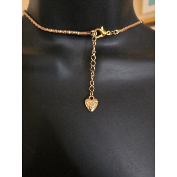 Betsey Johnson Butterfly Pendant Rhinestone Colorful Gold Tone‎ Necklace